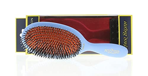 Mason Pearson BN1 Grande brosse à cheveux en poils de sanglier en nylon Bleu
