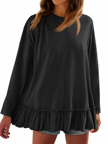 Tunique péplum ample et chemise plissée pour vos sorties décontractées