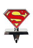 Superman Kurt Adler Logo Stocking Hanger, Silver