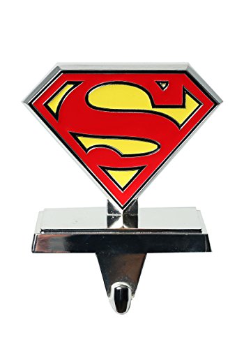 Superman Kurt Adler Logo Stocking Hanger, Silver