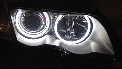 Ojos de ángel LED 131mm blanco algodón para BMW E36 E38 E39 E46 serie 3 5 7 6