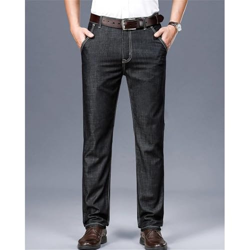 Men's Summer Fall Jeans – Business Straight Denim Pants, Work Office Casual Plus Size Trousers3