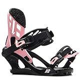 Las fijaciones para tabla de snowboard K2 de 2020 son las fijaciones perfectas para que tu pequeña dama comience a arrancar. La comodidad específica de la correa de Caddi para mujer y un chasis de línea A suave pero de apoyo las mantienen seguras y listas para la diversión en la colina, todo el día. Las ruedas Hella son duraderas y fáciles de usar para manos más pequeñas y con hebilla mientras que las almohadillas de EVA ayudan a amortiguar el viaje. Diseñado específicamente para las niñas pequeñas que sueñan con gran tamaño, las fijaciones de snowboard K2 Kat se centran en una fácil función para el principiante.