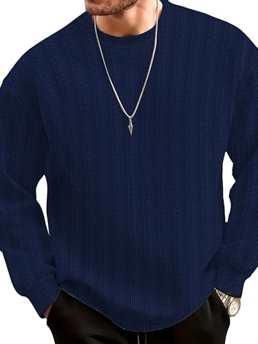 KAJARU Men's Polyster Lycra Regular Fit T-Shirt with Full Sleeve Round Crew Neck Standard Length and Classic Style