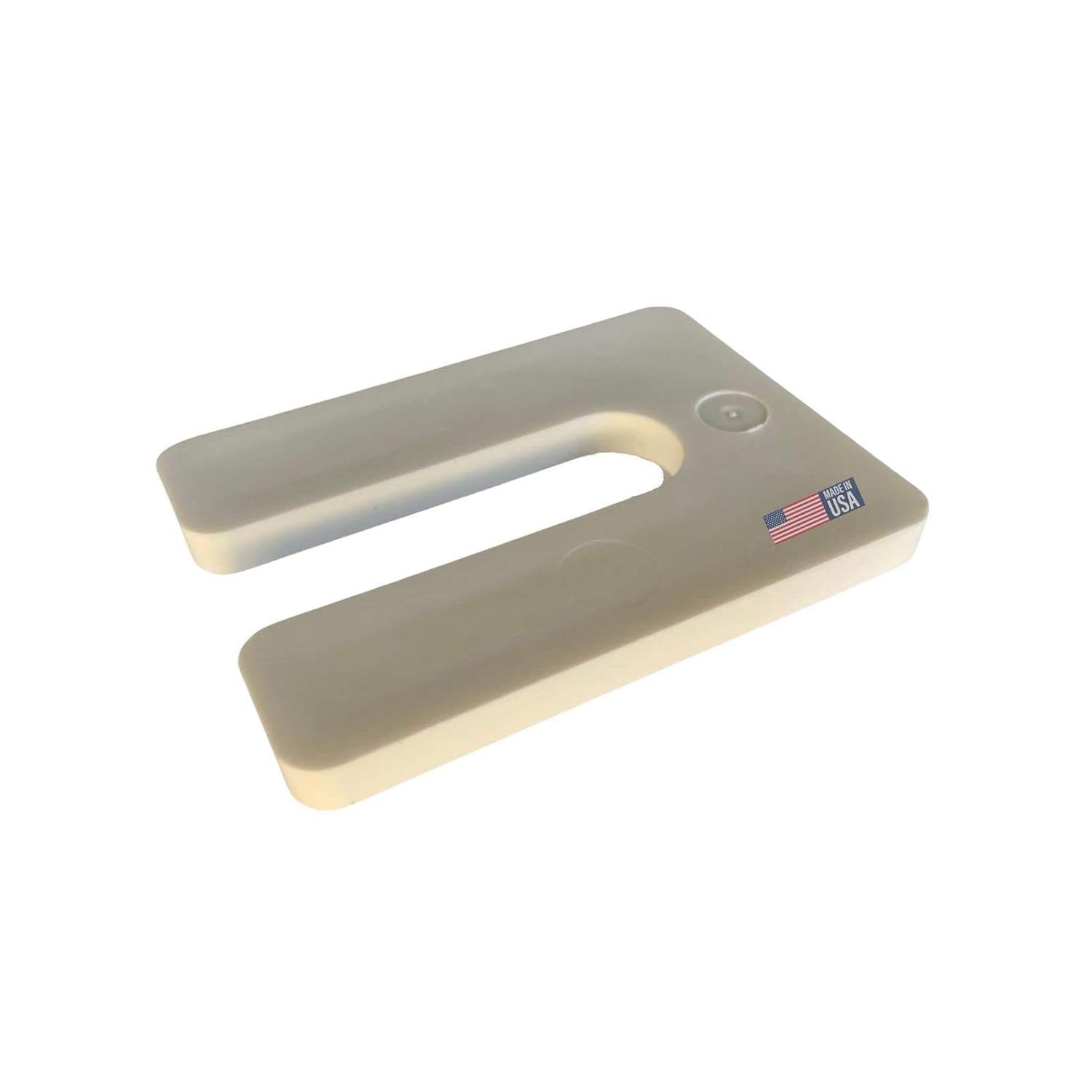 Glazelock GLZ26 Square Horseshoe Plastic Flat Shims White 250pc/box. 3/8" Thick Shim 4" L x 3" W with 7/8" Slot (250, 3/8")
