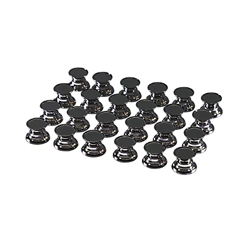 OXYPLAY 24PCS Drawer Knob Base for DIY Crystal Epoxy Resin, Drawer Handle Accessories Home Room Decoration, Alloy Metal Base Bulk for DIY Resin Knob (Black)