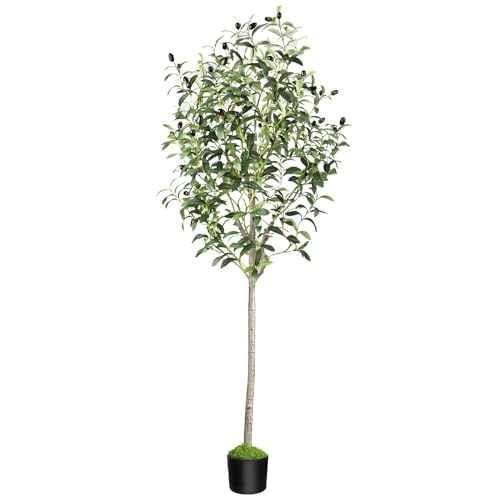 Plantas de Olivo Artificiales - 150 cm - Grandes Plantas Artificiales de plástico - en Maceta - para decoración del hogar, Dormitorio, decoración del hogar