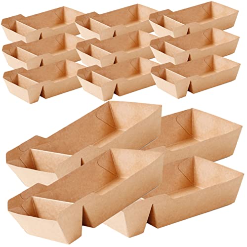 KICHOUSE 30pcs Paper Snack Boxes Dual Compartment Paper Containers for Fries Popcorn and Party Treats for Events Gatherings and Snack Serving