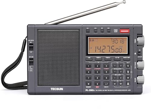 Tecsun PL-990X Weltempfänger Digitaler Multiband-Radio mit Bluetooth Hi-Fi Lautsprecher SSB MicroSD-Player (FLAC/WAV) 3150 Speicherplätze & Triple-Antennengewinn