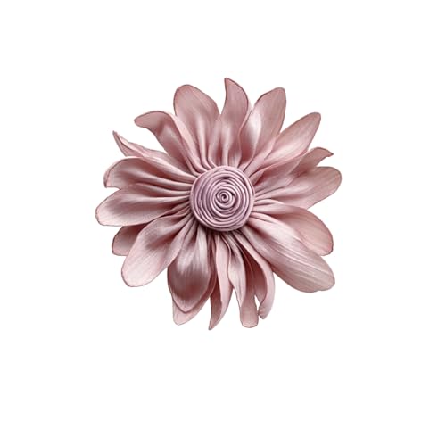 Image of Dainty Satin Fabric Flower Brooches Pin Burnt Edge Black Daisy Brooch Pin Elegant Lapel Pins Christmas Brooches Pin Dress Skirt Scarf Hat Pins Accessories Wedding Party Gift 4IN