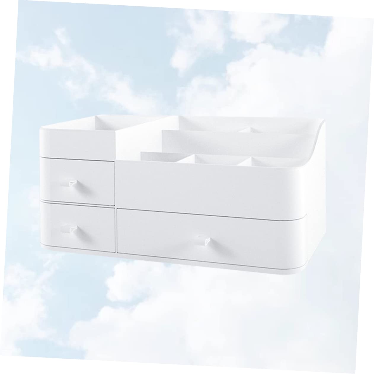 Alipis 1 Boîte Pinceaux Maquillages Rangement Plastique Boite De Rangement Plastique Boite Rangement Plastique Porte-Maquillage Stand De Maquillage Cosmétique Blanche