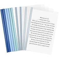 Couvertures De Rapport A4 Avec Barre Coulissante - Lot De 10 Chemises Plastiques Transparentes Pour Présentations