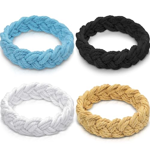 World End Imports White Cotton Sailor Knot Bracelet (Medium)2