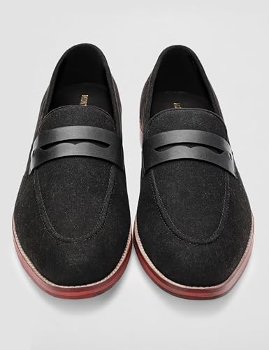 Image of Monte Carlo Mens Solid Slip on Micro Fiber Penny Loafers (201823FW)