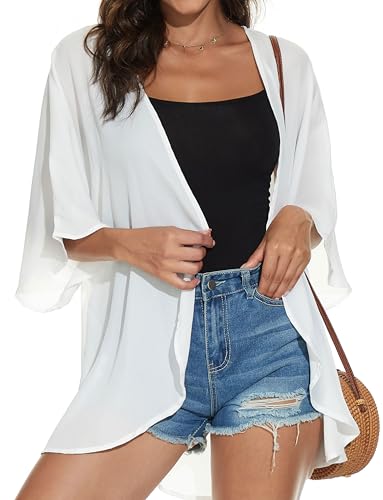 Image of Swimsuit Coverups for Women Sarong Beach Bikini Wrap Sheer Short Skirt Chiffon Scarf for Swimwear