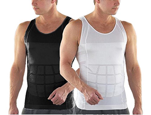 Men's Body Shaper Vest for Weight Loss Slimming Shirt Compression Waist Underwear4