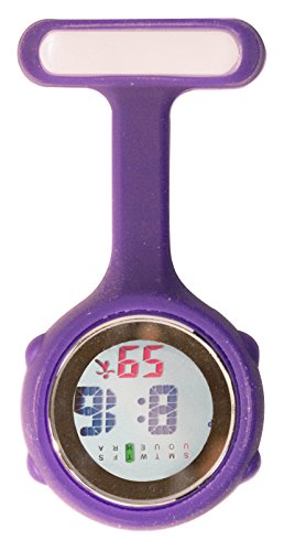 Preisvergleich Produktbild Ellemka - Krankenschwestern Pfleger Chefs / Digitale Anzeige Ansteckuhr Taschenuhr / Digitales Quarzuhrwerk / Hängeband aus Silikon mit Pinnadel / NS-888 - Blau Blue Navy - OVP
