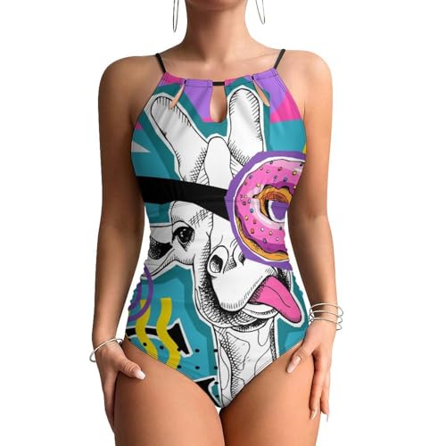 Maillot de bain une pièce cerf beignet contrôle ventre avec maintien optimal gainant