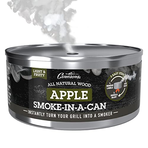 Grilling Smoke - Reusable Flavorwood BBQ Grill Smoke in a Can (Natural Apple Wood) - Easily Infuse Natural Wood Flavor