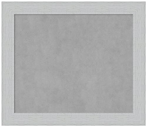 Amanti Art White Framed Magnetic Board, 28x24, Cottage Office Decor
