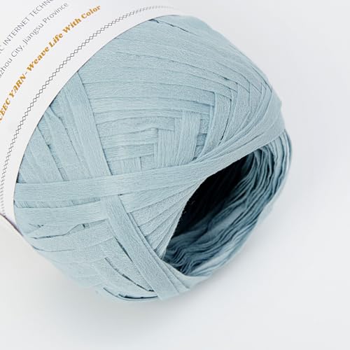 Image of NICEEC 3 Skeins Kraft Paper Yarn 474yds /5.3oz - Blue Series | Crochet & Knit, DIY Project Starter Kit，Handbag，Sun Hat，Shoes， Shopper Bag