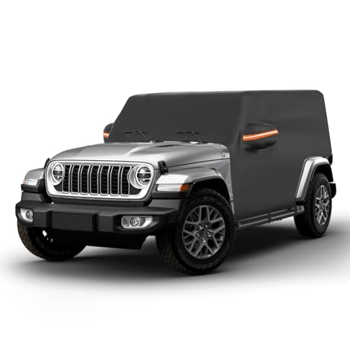 Image of Custom Fit Wrangler JK JL 4 Door Car Cover 2007-2025 | Waterproof & Windproof All-Weather Protection with UV Shield | Easy Install & Durable Fit