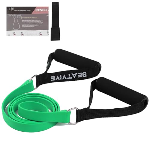 Exercise Bands with Handles, Green Medium (20lbs)