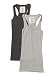 Trendyfriday 4 Pack or 2 Pack Women's Basic Ribbed Tank Top (Large, CHARCOAL/H.GREY)
