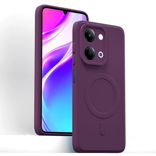 Image of Pikkme Back Cover for Vivo Y11 5G Soft Matte Silicone Mag-Safe Design (Mag-Safe Not Support) Camera Protection | Slim Fit Bumper Cover (Purple)