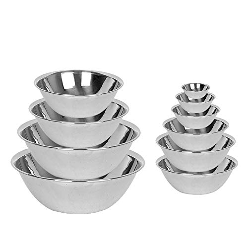 Set de 10 bowls de acero inoxidable miniatura 1
