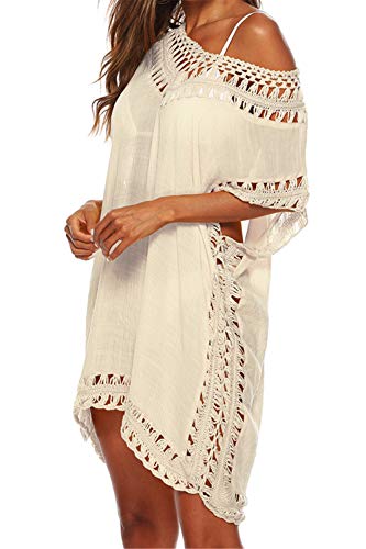 Image of Adisputent Womens Swimsuits Cover Ups Crochet Chiffon Beach Cover Bathing Suit Bikini Wear Coverups Dress