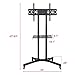 32”-65” Height Adjustable Mobile TV Cart Heavy Duty TV Stand with Mount on Wheels for LCD LED Plasma Flat Screens