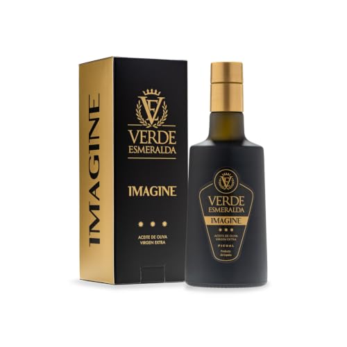 Verde Esmeralda Aceite de Oliva Virgen Extra Picual Imagine – Edición Especial España-Jaén, 500ml | AOVE monovarietal filtrado Sierra de Cazorla, frutado intenso, oliva verde, tomate y almendra