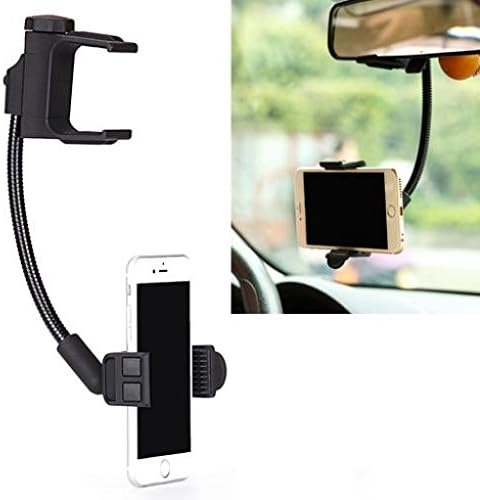Premium Rear View Mirror Car Mount Holder Stand Dock Cradle Strong Gooseneck Swivel for MetroPCS Samsung Galaxy S8 - MetroPCS ZTE Avid Plus - MetroPCS ZTE ZMax - MetroPCS ZTE ZMax Pro