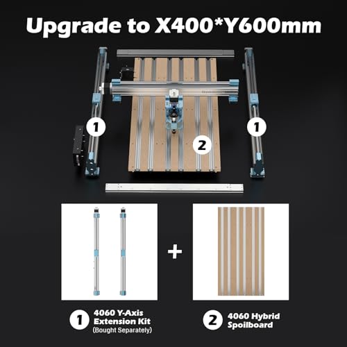 Table hybride Genmitsu 4060 en aluminium mdf robuste pour fraiseuse cnc