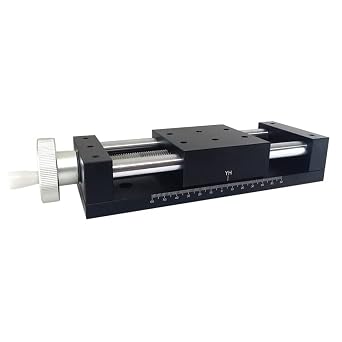 X Axis 50/100/150mm Travel Translation Stage Manual Linear Stage Displacement Platform Optical Sliding Table PT80-50, 1