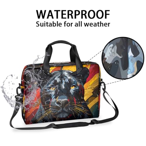 Bolso para Laptop Unisex 15.6-16 Pulgadas Negro Leopardo miniatura 3