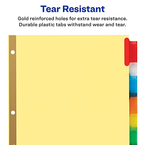 image for Avery 8-Tab Binder Dividers for School, Medical Office Supply, or Home