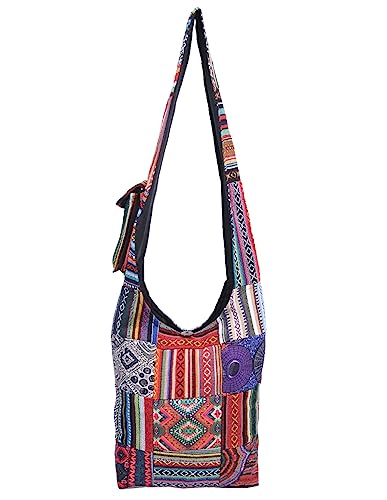 THE COLLECTION ROYAL Hobo Crossbody Bags for Women, Boho Purse, Boho Bag | Hippie Bag, Indie Tote Bag, Cloth Purse for Women