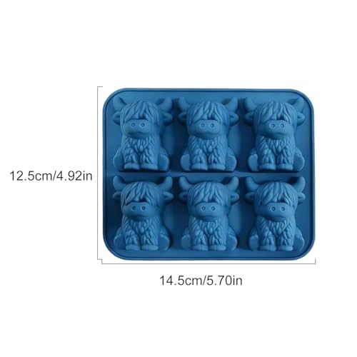 Molde de Hielo de Silicona 3D Vaca Highland miniatura 5