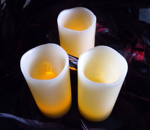 FRF Flameless LED Candles - 3 Mooncandles with Remote Control
