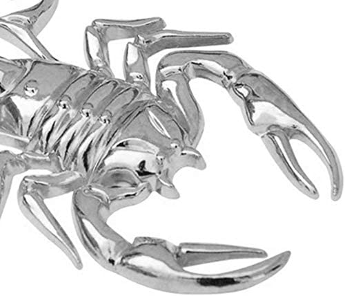 2 Pack Scorpion Sticker Car Decals 3D Funny Cool Metal Home Decorative Car Body Decor Badge - Silver #TOP3
