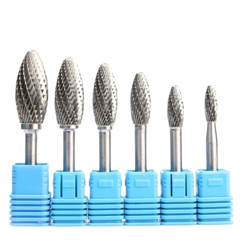 Fresa rotativa carburo tungsteno doble corte 6x14mm miniatura 3
