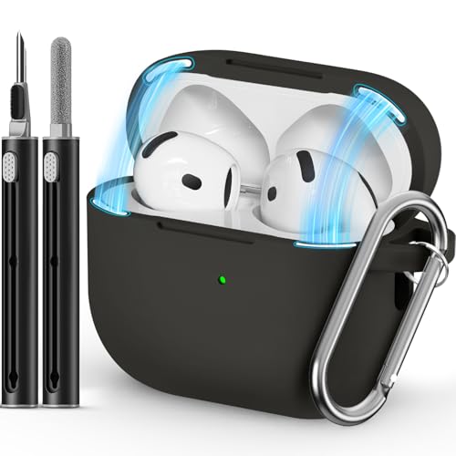 Image of Ljusmicker for AirPods 4 Case 2024 with Magnetic Lock,Black