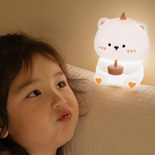 Lámpara de noche animal de silicona para niños miniatura 2