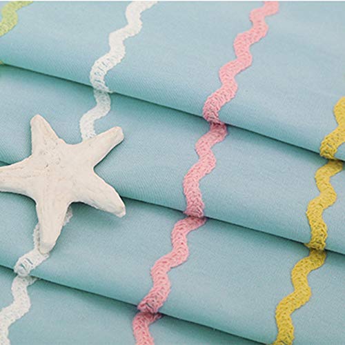 Zone Sofa Slipcover 1-Piece Embroidered Stripes Polyester Sofa Cover Dust Proof Decorative Furniture Protector For 1 2 3 4 Seats Couch-Blue 360X200Cm(142X79Inch) #TOP3