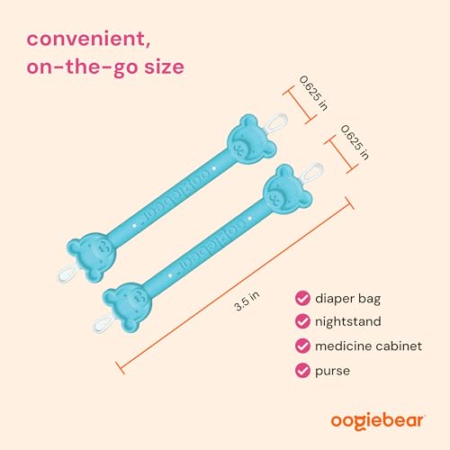 Image of oogiebear: Baby Nose Cleaner & Ear Wax Removal Tool - Safe Booger & Earwax Removal for Newborns, Infants, Toddlers - Dual-Ended - Essential Baby Stuff, Diaper Bag Must-Have, 2 Pack Blue with CASE