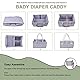 WUUDWALK Baby Windel Caddy Organizer mit Reißverschlusstasche,Tragbaren Filz Kinderzimmer Vorratsbehälter und Auto Organizer für Neugeborene und Baby-Essentials und Spielzeug,Grau