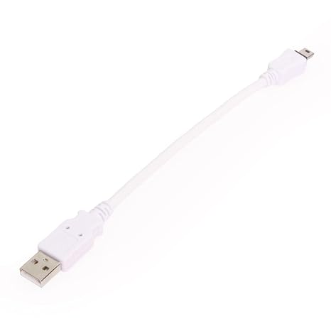 USBGear 8 inch White USB A to Mini B Cable