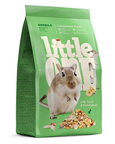 Little One Gerbils | Doppelpack | 2 x 400 g | Alleinfutter für Rennmäuse | Kann den vollen Bedarf an Eiweißstoffen, Fetten, Kohlenhydraten, Mineralstoffen und Vitaminen Decken